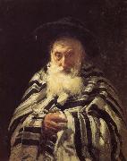 Ilia Efimovich Repin Great Jewish prayer France oil painting artist